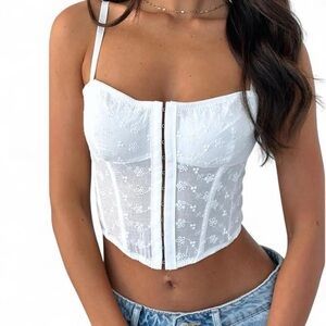 White Fox Corset Top